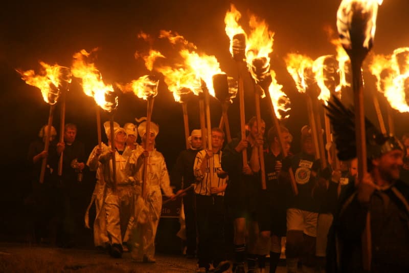 Up Helly Aa — the fire procession